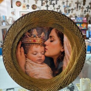 Cuadro Redondo Madona con Niño